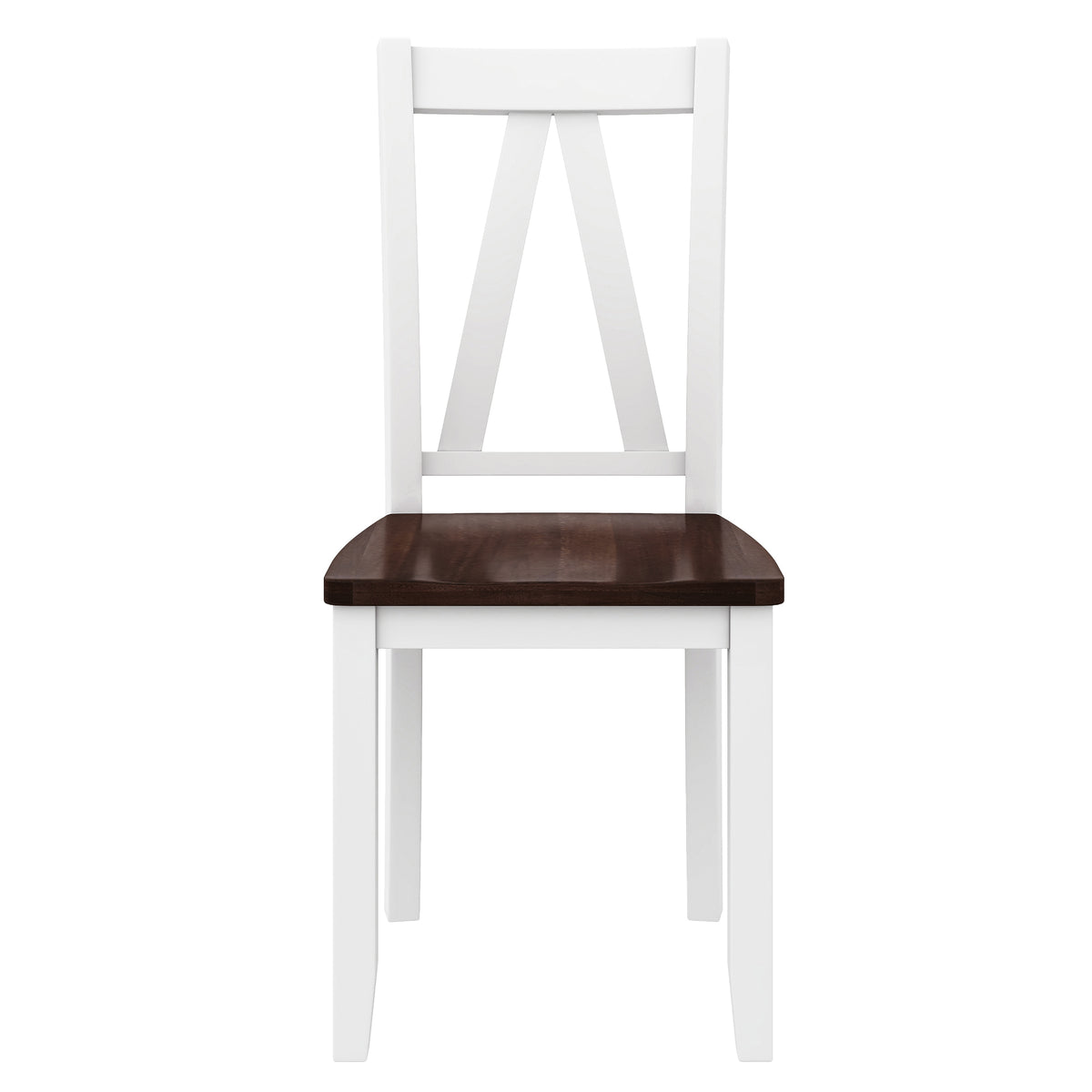 6-Piece Farmhouse Dining Table Set for 6 – 59" Espresso & White Table with Chairs and Bench