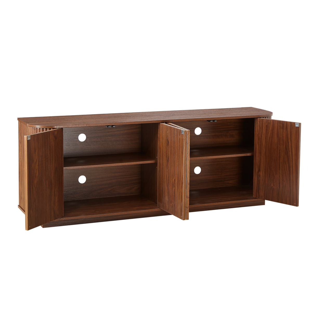 64" Fluted Sideboard Cabinet with Storage – Modern Buffet & TV Stand